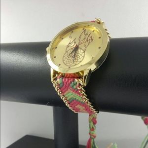 Pink woman fashion watch